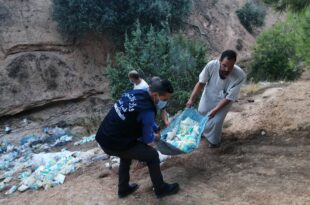 حادثة غريبة...مئات لترات من الحليب مرمية على جانب الطريق