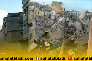 عاجل: سقوط المنزل الرابع بمنطقة حي المحمدي قرب المنزل المنهار