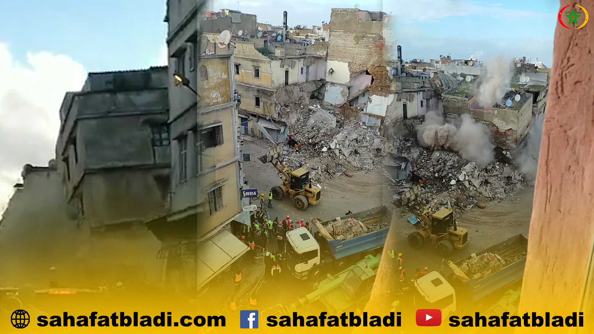 عاجل: سقوط المنزل الرابع بمنطقة حي المحمدي قرب المنزل المنهار
