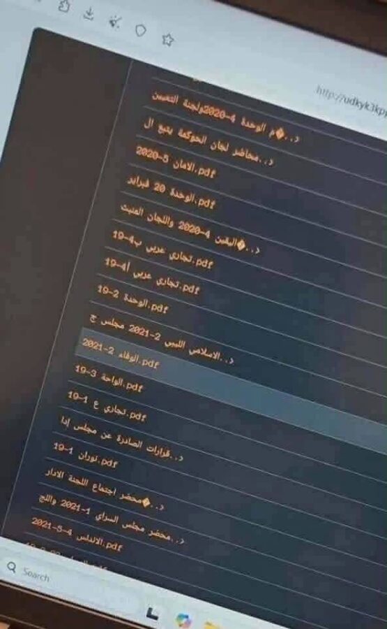 لقطة للملفات المتداولة عبر «الإنترنت المظلم»